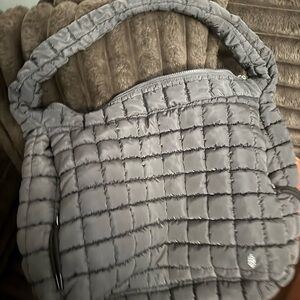 FP Movement by Free People Quilted Gray Shoulder Bag